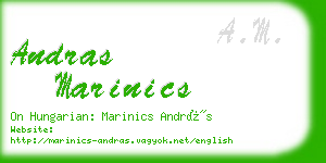 andras marinics business card